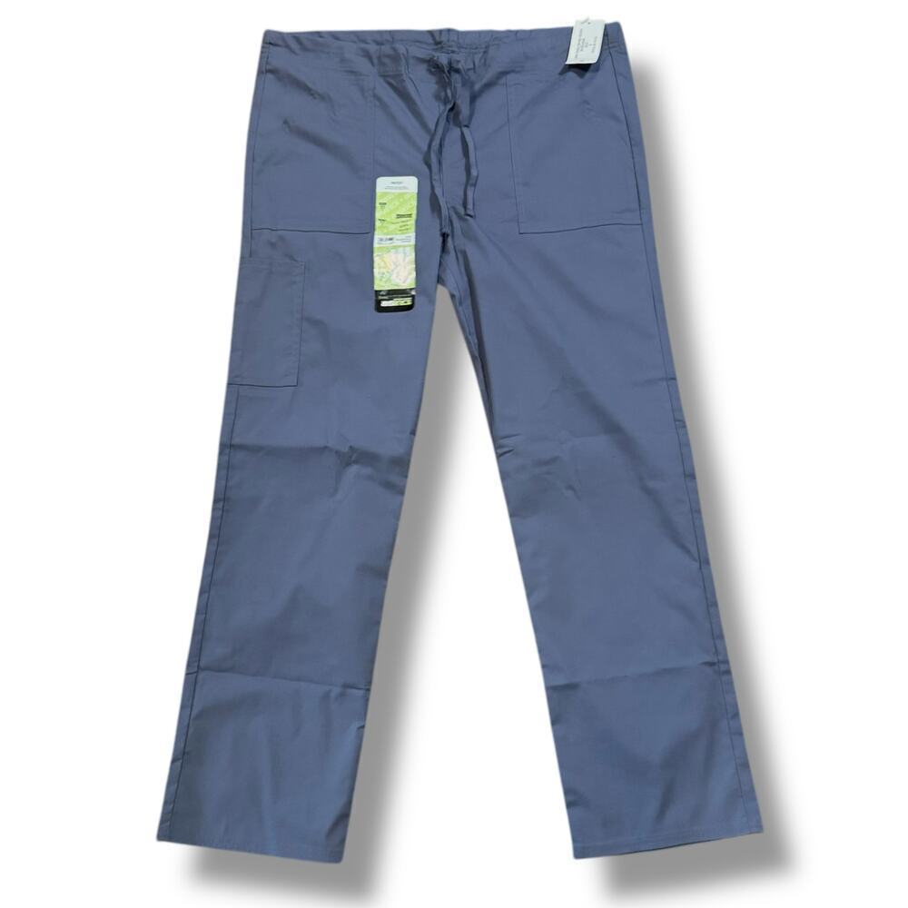 NWT SCRUBSTAR Medical Scrub Pants Unisex Gray Drawstring Cargo Scrub Size S/CH